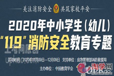 2020年中小学生119消防安全教育专题家庭版（入口）