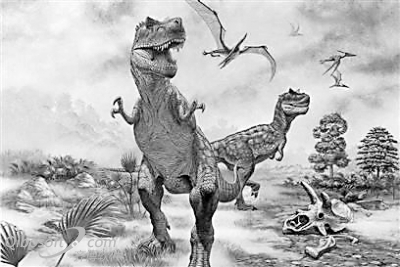 创立“恐龙”这一名词的是英国古生物学家欧文(1804-1892)。
